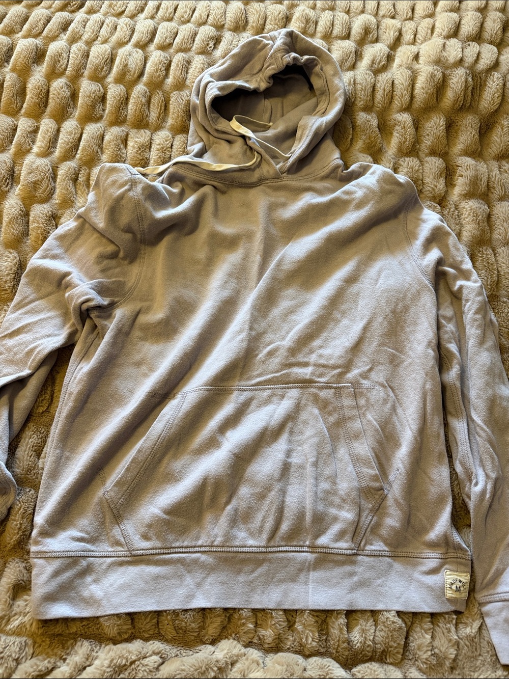 Madewell Men's Hoodie in Light Gray